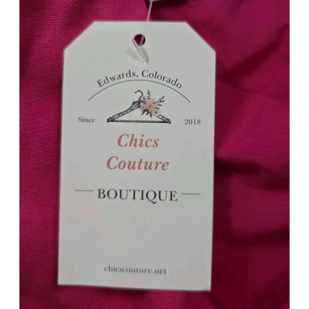 Lucy Paris Sabrina One Shoulder Maxi Dress Fuchsia Pink M NWT $125 - Picture 10 of 13